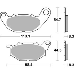 SBS 931HF Ceramic Brake Pad Pair for Road Motorcycles