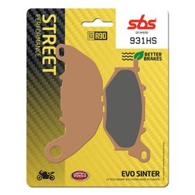Paire de plaquettes de frein SBS 931HS en composé fritté pour motos de route