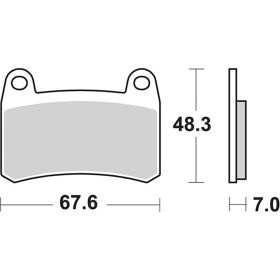 Plaquettes de frein SBS 933HS en composite fritté pour BENELLI