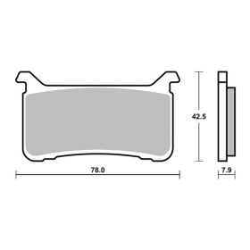 Plaquettes de frein SBS 947HS en composite fritté pour HONDA