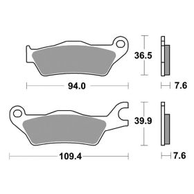 Plaquettes de frein SBS 951HS en composé fritté pour SUZUKI