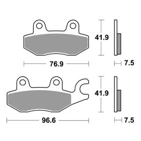 SBS brake pads pair sintered compound 955DS-1 Racing for KAWASAKI Z ABS 400