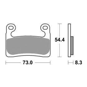 Paire de plaquettes de frein SBS composé fritté 960DS-1 Racing pour BMW