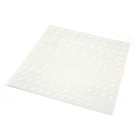 SET ADESIVI LETTERE FONT BRUSH SCRIPT STANDARD 186 PEZZI BIANCO SCOOTER CARENA
