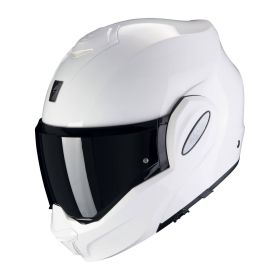 Scorpion EXO-TECH EVO Solid Wendbarer Modularer Helm Glänzend weiß