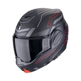 Casco modulare reversibile Scorpion EXO-TECH EVO Conquer nero rosso