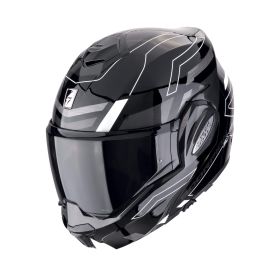 Casque modulable réversible Scorpion EXO-TECH EVO Conquer noir blanc