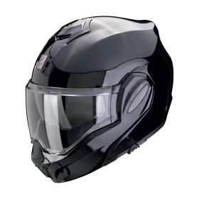 Casco modulare reversibile Scorpion EXO-TECH EVO PRO Solid nero metallizzato