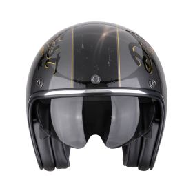 Casco jet cafe racer Scorpion EXO BELFAST EVO Drive Fast argento oro