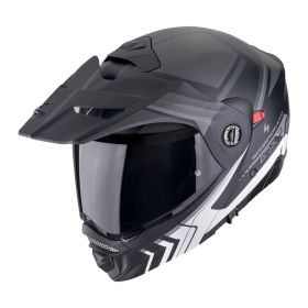 Casco enduro modulare Scorpion EXO ADX-2 Lewis nero argento
