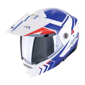 Casco enduro modulare Scorpion EXO ADX-2 Lewis bianco blu