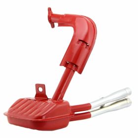 PRO Series Sportauspuff in rotem Stahl mit Schalldämpfer und dualem Chromauslass