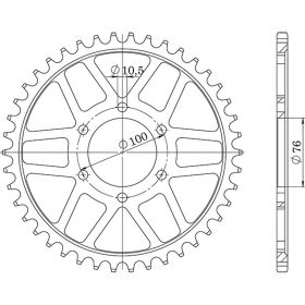 CORONA IN ACCIAIO PASSO 630 - Z 41 DENTI (DIS.14600)
