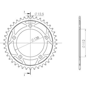 CORONA IN ACCIAIO PASSO 520 - Z 41 DENTI (DIS.00008)