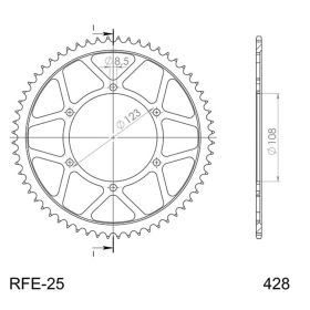 CORONA IN ACCIAIO PASSO 428 - Z 60 DENTI (DIS.00034)