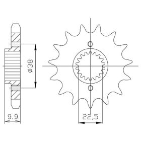 PIGNONE PASSO 520 - Z 15 DENTI (DIS.00513)