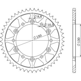 CORONA IN ACCIAIO PASSO 520 - Z 50 DENTI (DIS.10501)