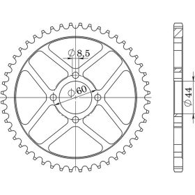 CORONA IN ACCIAIO PASSO 420 - Z 38 DENTI (DIS.12100)