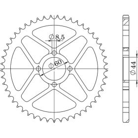 CORONA IN ACCIAIO PASSO 428 - Z 41 DENTI (DIS.12102)