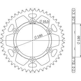 CORONA IN ACCIAIO PASSO 530 - Z 38 DENTI (DIS.12801)