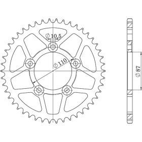 CORONA IN ACCIAIO PASSO 520 - Z 46 DENTI (DIS.14405)