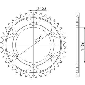 CORONA IN ACCIAIO PASSO 630 - Z 40 DENTI (DIS.16800)