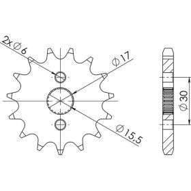 PIGNONE PASSO 428 - Z 15 DENTI (DIS.20108)