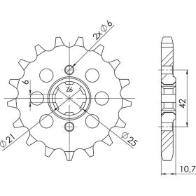 PIGNONE PASSO 530 - Z 16 DENTI (DIS.20505)