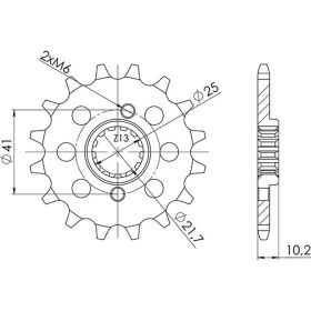 PIGNONE PASSO 520 - Z 14 DENTI (DIS.20509)