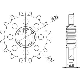 PIGNONE PASSO 530 - Z 15 DENTI (DIS.20603)