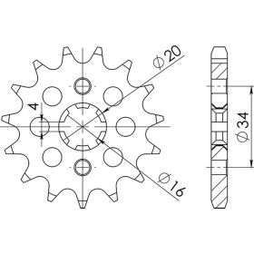 PIGNONE PASSO 428 - Z 14 DENTI (DIS.21200)