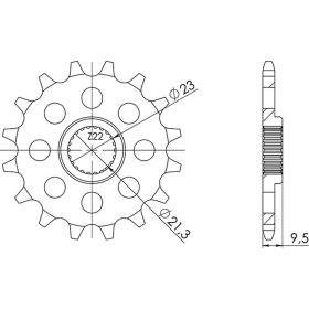 PIGNONE PASSO 520 - Z 15 DENTI (DIS.21505)