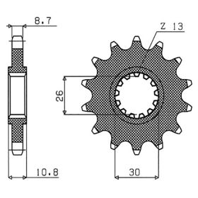 PIGNONE PASSO 532 - Z 17 DENTI (DIS.21803)