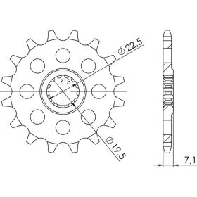 PIGNONE PASSO 520 - Z 13 DENTI (DIS.22401)