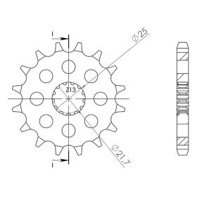 PIGNONE PASSO 532 - Z 16 DENTI (DIS.22800)