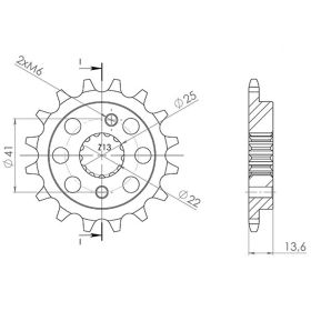 PIGNONE PASSO 520 - Z 15 DENTI (DIS.24509)