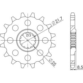 PIGNONE PASSO 525 - Z 17 DENTI (DIS.24603)