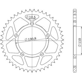 CORONA IN ALLUMINIO PASSO 520 - Z 41 DENTI (DIS.36701)