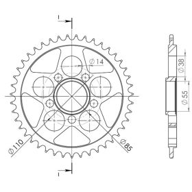 CORONA IN ACCIAIO PASSO 525 - Z 44 DENTI (DIS.50610)
