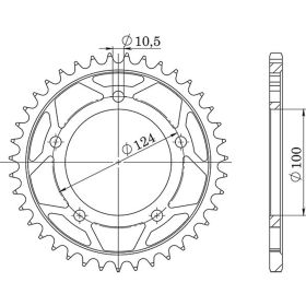 CORONA IN ACCIAIO PASSO 520 - Z 46 DENTI (DIS.50614)