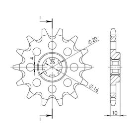 PIGNONE PASSO 520 - Z 13 DENTI (DIS.64200)