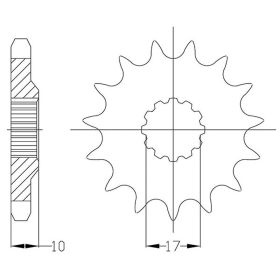 PIGNONE PASSO 520 - Z 13 DENTI (DIS.64201)