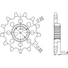PIGNONE PASSO 520 - Z 14 DENTI (DIS.73303)