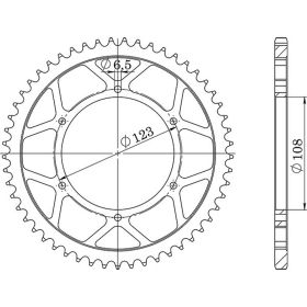 CORONA IN ACCIAIO PASSO 420 - Z 53 DENTI (DIS.92114)