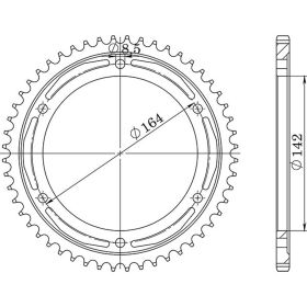 CORONA IN ACCIAIO PASSO 428 - Z 52 DENTI (DIS.92120)