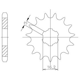 PIGNONE PASSO 520 - Z 11 DENTI (DIS.94305)
