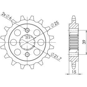PIGNONE PASSO 520 - Z 14 DENTI (DIS.94317)