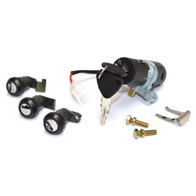 Kit serratture SGR 4 pezzi per bloccasterzo,sella,bauletto e sportello benzina
