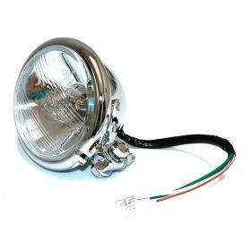 Faro anteriore Sgr cromato D.124mm lampada s2 35/35w