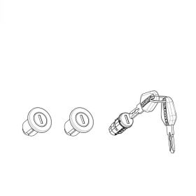 Kit de serrure pour valises latérales SHAD SH35/36 clé noire